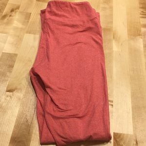 Red/orange Heathered Lularoe Leggings OS